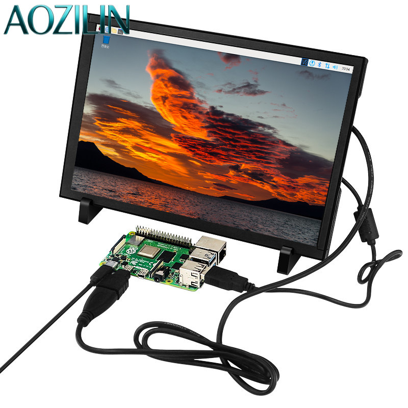 AOZILIN 5/7/10.1 Inch IPS HDMI - Raspberry Pi 10.1 Inch Capacitive Touch Screen Ips ulasan dan harga