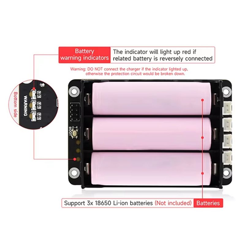 A96K-2X For Raspberry Pi 5 UPS - Raspberry Pi Uninterrupted Power Supply Ups 18650 ulasan dan harga