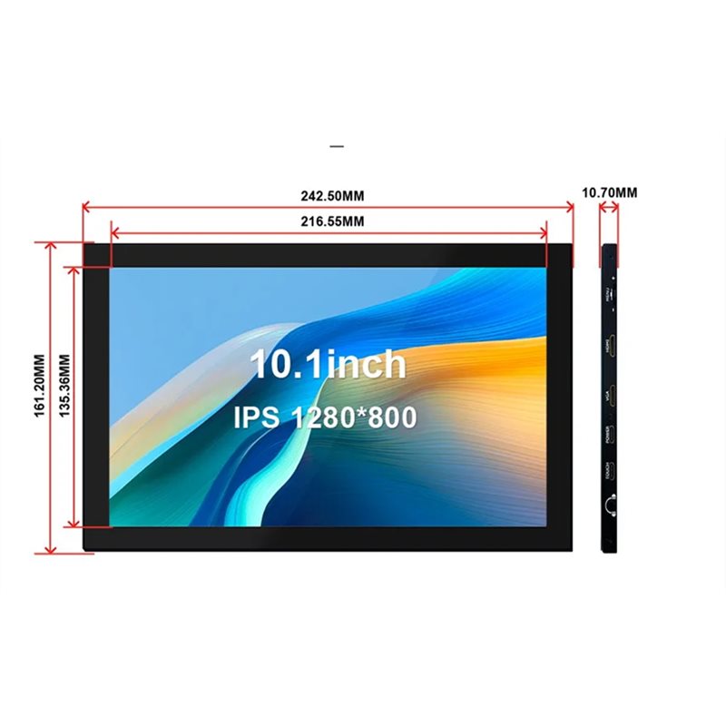 M51K-For Raspberry Pi LCD Moni - Raspberry Pi 10.1 Inch Capacitive Touch Screen Ips ulasan dan harga