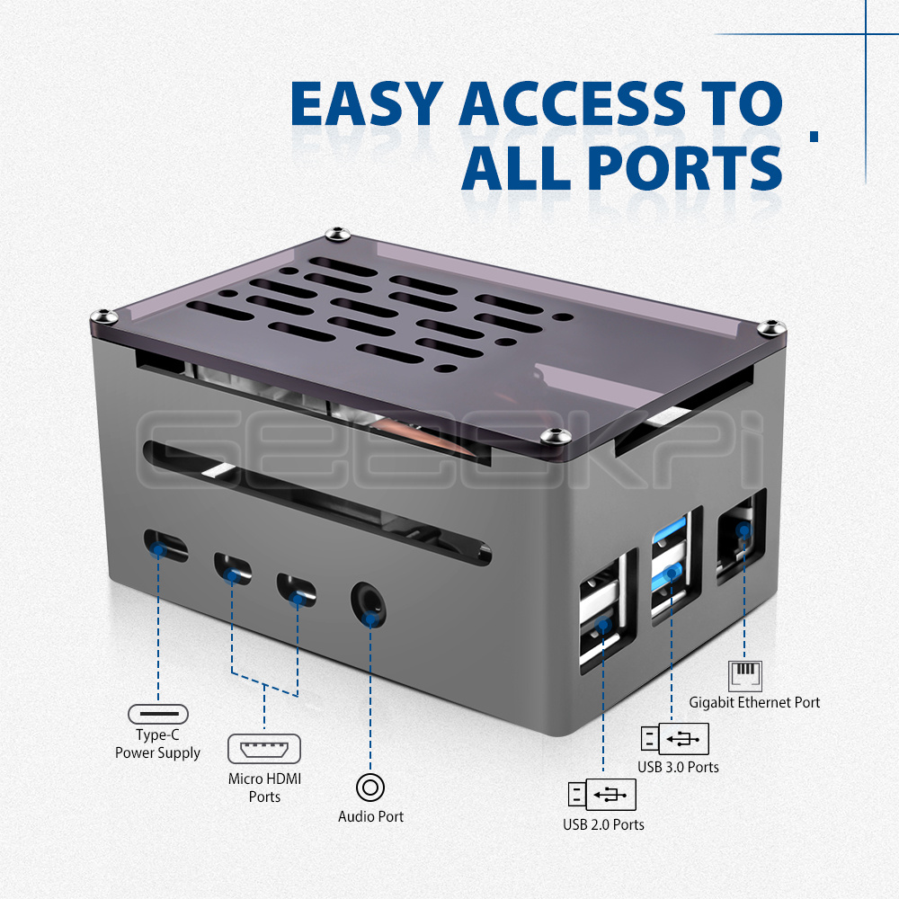 GeeekPi  Aluminum Brick Case B - Argon One V3 M.2 Nvme Case ulasan dan harga