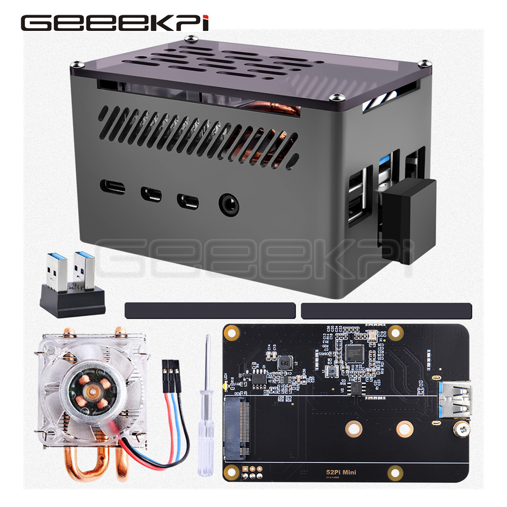 GeeekPi  Aluminum Brick Case B - Argon One V3 M.2 Nvme Case ulasan dan harga