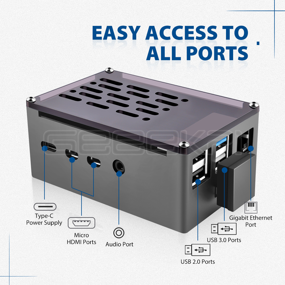 GeeekPi  Aluminum Brick Case B - Argon One V3 M.2 Nvme Case ulasan dan harga
